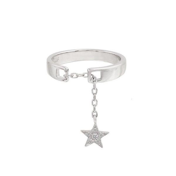 Moon & Falling Star Rings - Floral Fawna
