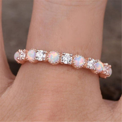 Pink Fairy Opal Ring - Floral Fawna