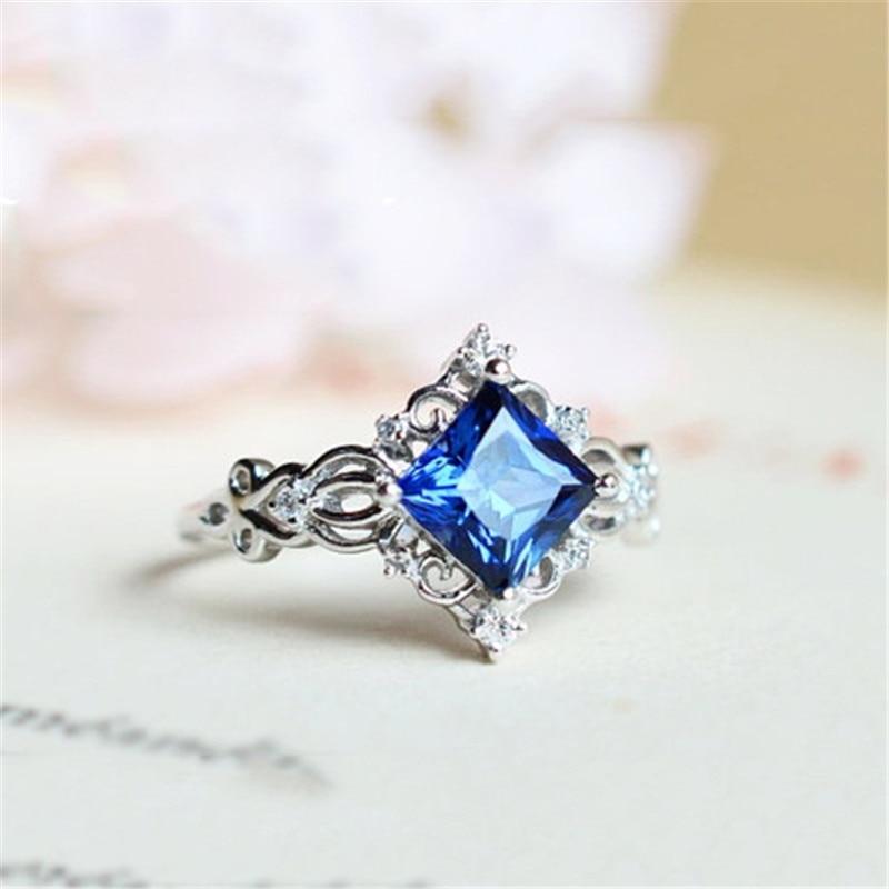 Princess Blue Stone Ring - Floral Fawna