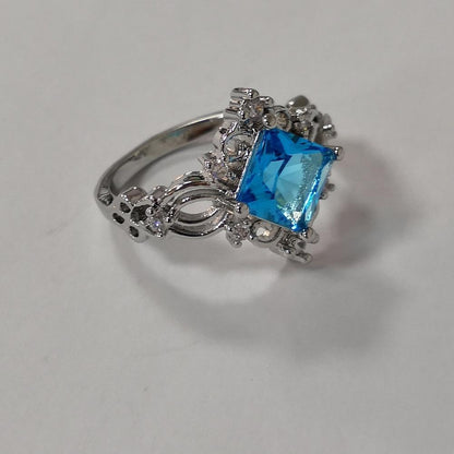 Princess Blue Stone Ring - Floral Fawna