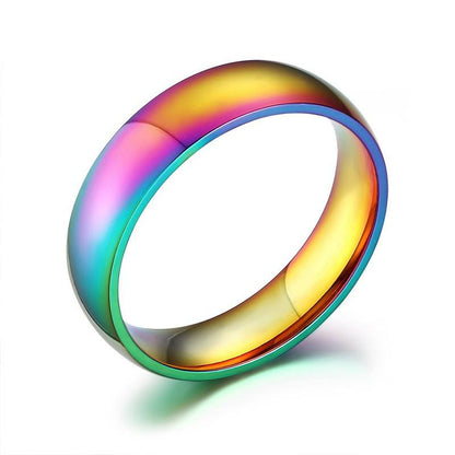 Rainbow Gold Stainless Steel Ring - Floral Fawna
