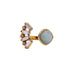 Retro Style Crystal Open Ring - Floral Fawna