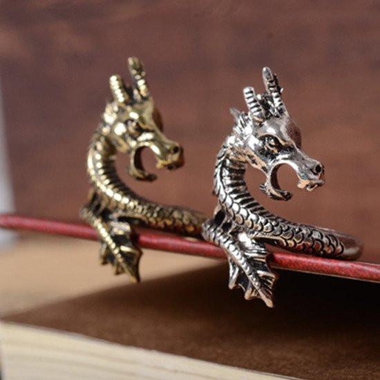 Retro Style Dragon Ring - Floral Fawna