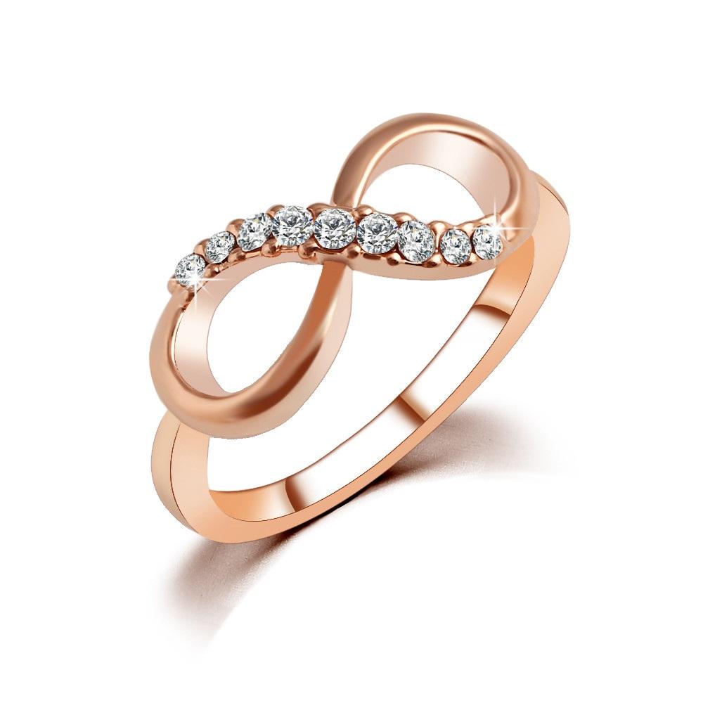 Rhinestone Infinity Ring - Floral Fawna