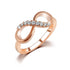 Rhinestone Infinity Ring - Floral Fawna