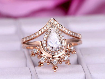 The Crystal Crown Ring Set - Floral Fawna