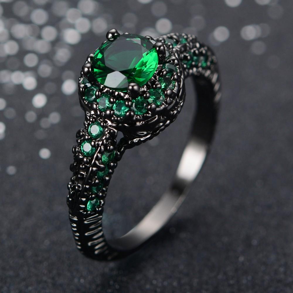 The Green Sorceress Ring - Floral Fawna
