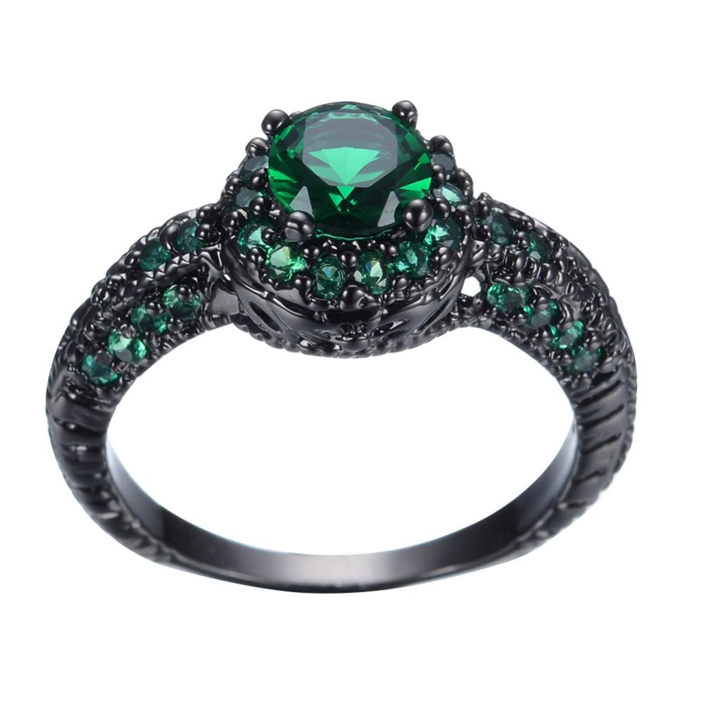 The Green Sorceress Ring - Floral Fawna