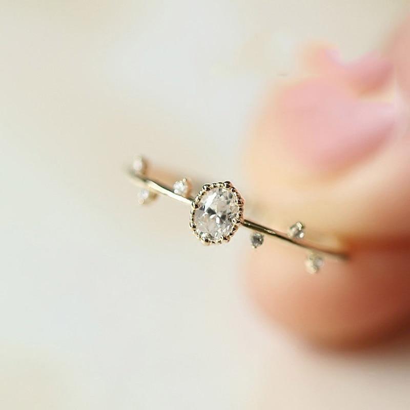 The Little Crystal Twig Ring - Floral Fawna