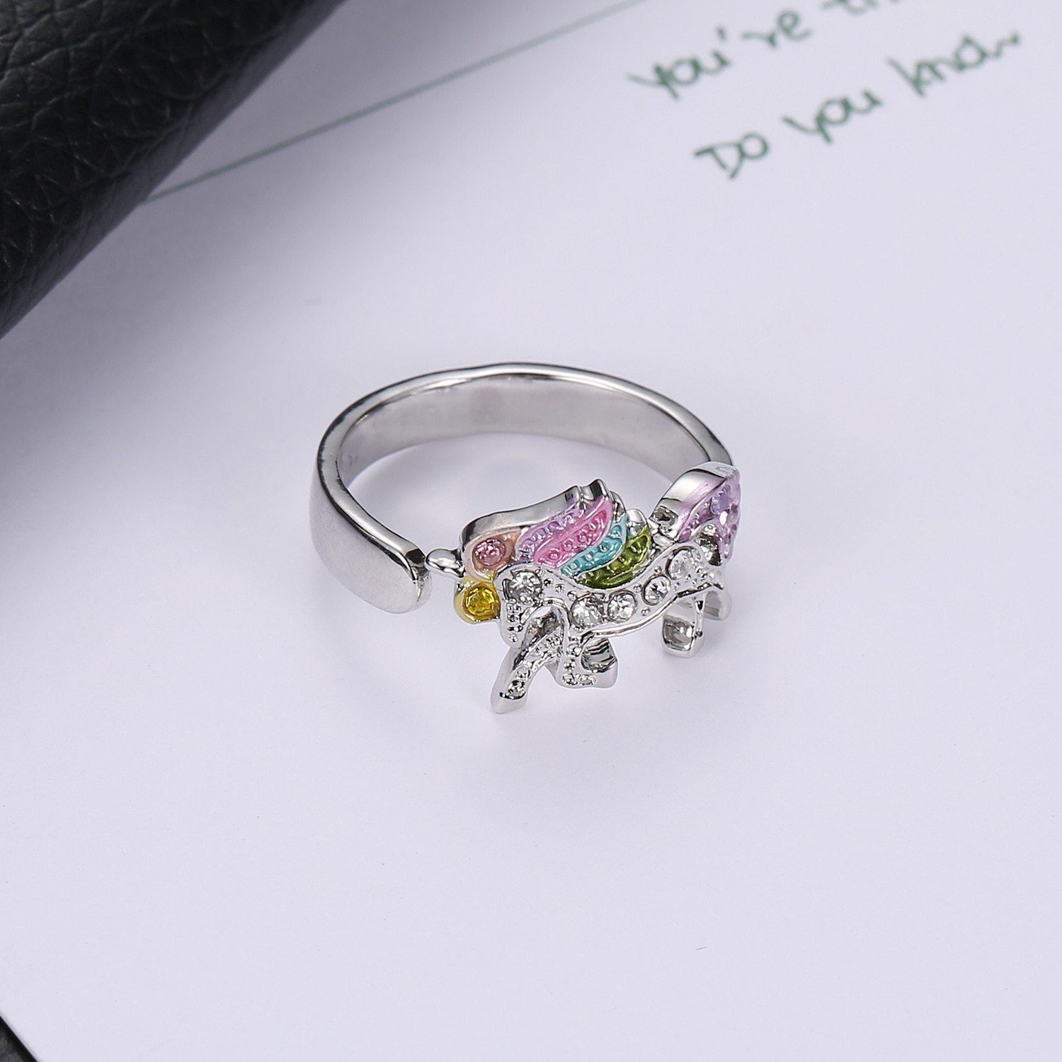 The Rainbow Unicorn Ring - Floral Fawna