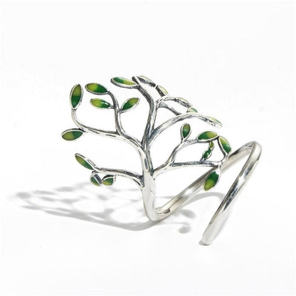 Tree Wrap Silver Ring - Floral Fawna