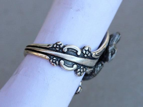 Vintage Style Mermaid Wrap Ring - Floral Fawna