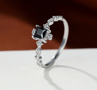 The Dark Night Crystal Ring - Floral Fawna