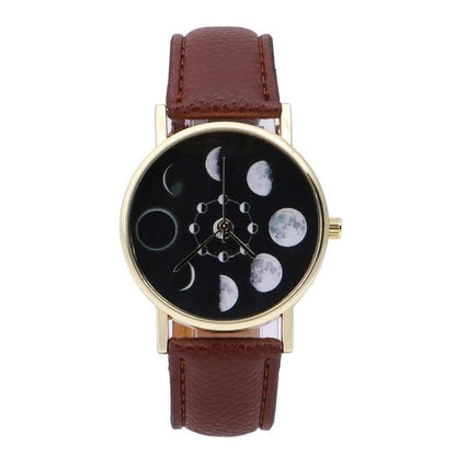 Phases Of The Moon &quot;Luna&quot; Watch - Floral Fawna